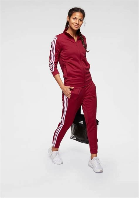 adidas anzug rot damen|Adidas de trainingsanzug.